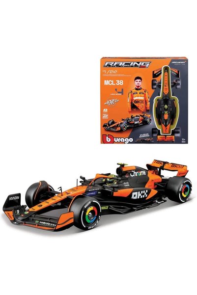 BBURAGO - Model Kit McLaren MCL38 (2024) #4 Norris 1:24 scale, 42-piece assem...