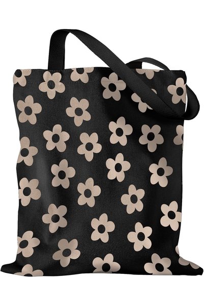 Generic Aesthetic Canvas Tote Bag with Pattern for Women, Sturdy Cloth Cotton...