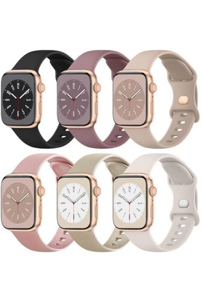 Generic 6 Pack Sport Bands for Apple Watch Bands Women Men 38mm 40mm 41mm 42m...