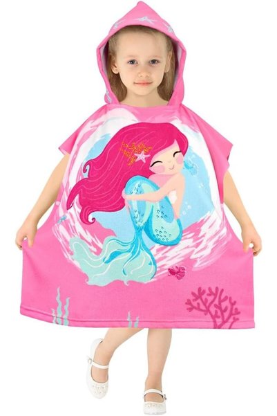 Generic Kids Hooded Beach Towel for Girls, Bath Pool Beach Poncho Towels Supe...