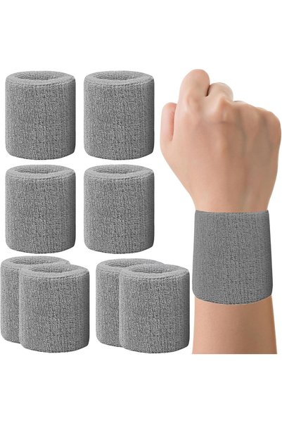 Generic 8 Pack Wrist Sweatbands Tennis Wrist Bands Absorbent Sweat Band for M...
