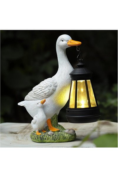 Generic Solar Light Duck Statue for Garden, Outdoor Porch Goose Decoration - ...