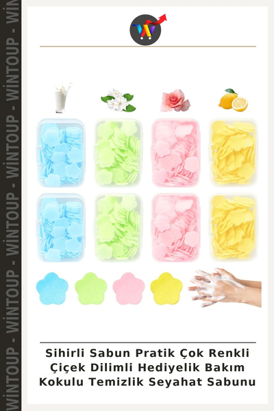 Wintoup Magic Soap: Practical, Multicolored, Flower-Shaped, Gift-Worthy, Nour...