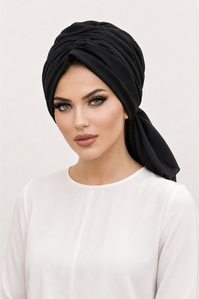 Moda Çizgi بونيه بإبزيم أسود