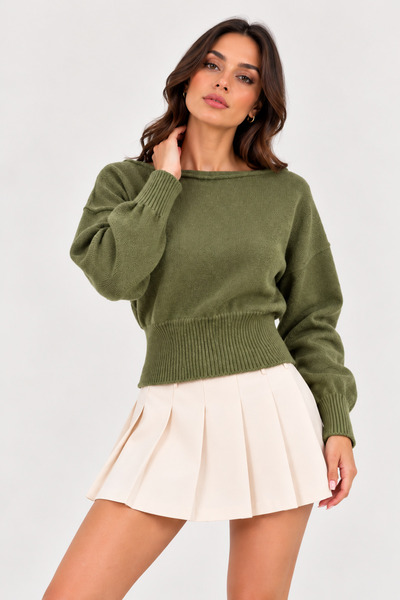 citycenterfashion Pulover de damă cu decolteu bărcuță cty-çtn-9721