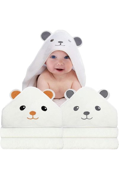 Generic 2Pcs Hooded Baby Towel Premium Soft Bath Towel Bathrobe for Babie, Ne...