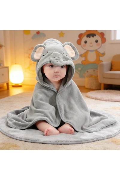 Generic Animal Hooded Baby Towel, 31.5x31.5 Inch Super Soft & Absorbent Baby ...