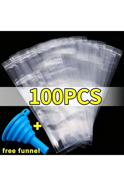 Choice 100pcs 50/100/200pcs Disposable Transparent Popsicle Bag Juice Yogurt ...