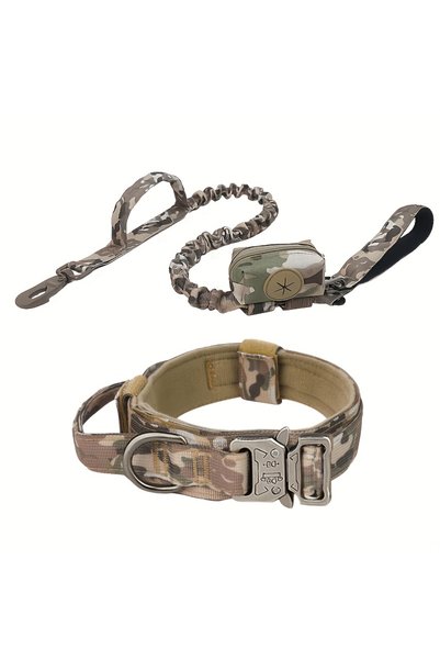 Choice طوق كلاب تكتيكي M QY-CAMOUFLAGE، طوق كلاب عسكري قابل للتعديل مصنوع من ...