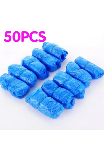Choice 50pcs 10-100PCS Plastic Disposable Shoe Covers Cleaning Overshoes Wate...