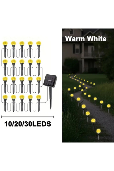 Choice 30LED Warm White 30 LED Solar Bubble Ball String Light Waterproof Lawn...