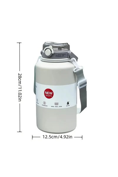 Choice 2.0L white 2L 316 Stainless Steel Vacuum Insulated Water Jug Portable ...