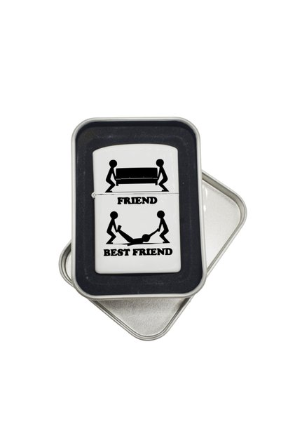 gift shop Bricheta metalica personalizata cu mesaj, Friend best friend, in cu...