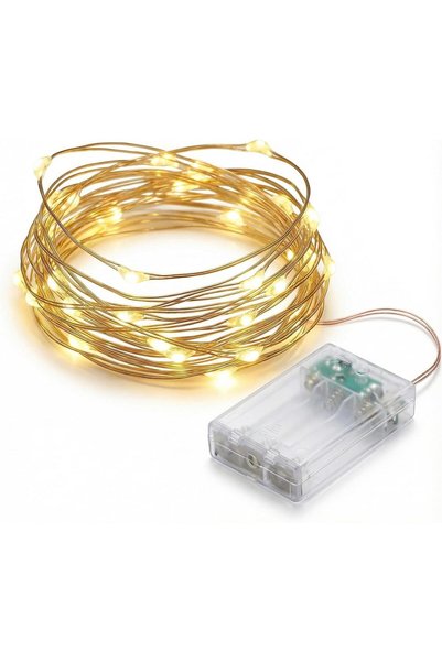 Generic LED String Lights Battery Powered - 5m 50-LED Warm White Fairy Lights...