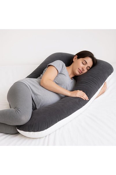 Generic Full Body Pregnancy Pillow 135 × 60 cm – U-Shaped Maternity Pillow wi...