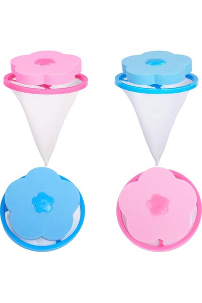 Generic 4Pcs Pet Hair Remover For Laundry, Washing Machine Floating Lint Mesh...
