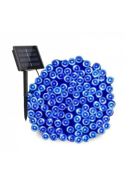 Sanlux Ghirlandă luminoasă solară 10 m, LED-uri albastre, panou solar, 8 modu...