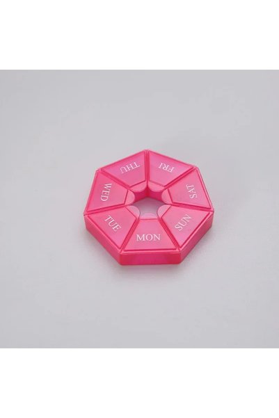 Choice 1pcs red 1/2/3Pcs A Week 7 Corners Pill Box Round 7 Boxes For One Week...