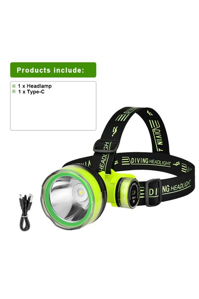 Choice Powered-on Rechargeable Professional Diving Headlamp 800M Underwater H...