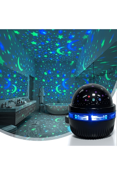 Choice مصباح عرض النجوم والقمر بتقنية USB، مصباح عرض النجوم والقمر RGB لغرف ا...