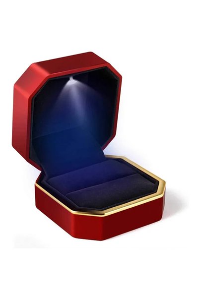 Choice Red New 1PCS Ring Box Wedding Velvet Ring Case Organizer Jewelry Gift ...