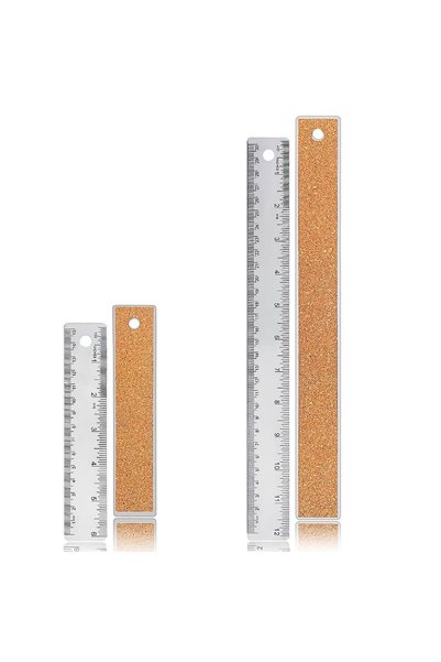 Generic Stainless Steel Ruler Set with Cork Backing, Non-Slip Straight Metal ...