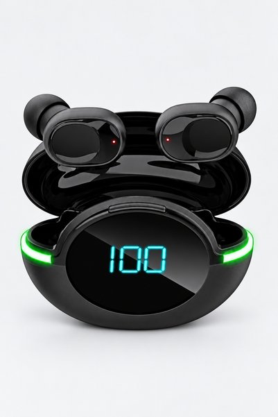 BLACK Căști intraauriculare fără fir, IPX-4