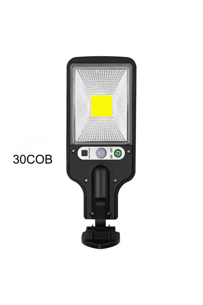 Choice 30COB Black Solar Street Lights Outdoor Led Courtyard Wall Lamp Human ...