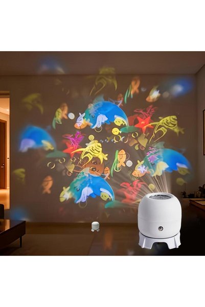 Choice Ocean LED Ocean Projector Light 360° Rotating Dynamic Night Light USB ...
