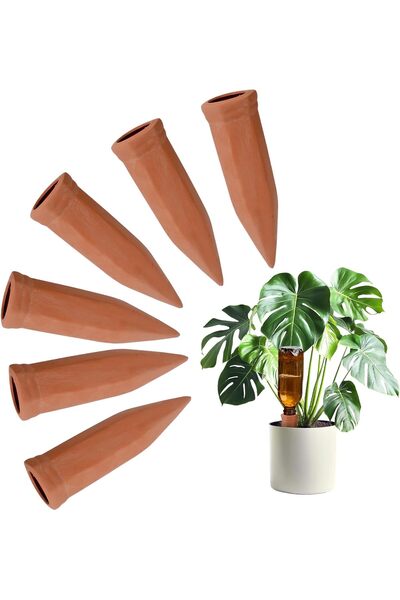 Generic 6 Pcs Terracotta Self Watering Spikes Automatic Plant Watering System...