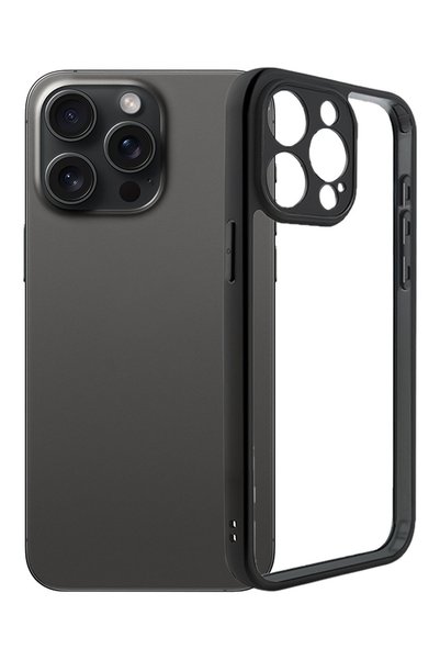 Nezih Case Apple İphone 14 Pro ile Uyumlu Darbe Önleyici Arkası Şeffaf Kenarl...