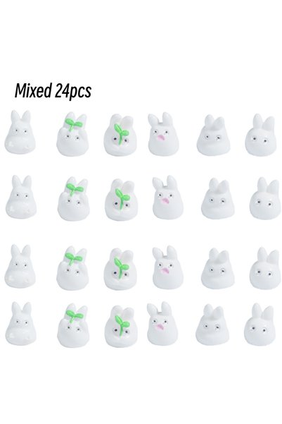 Choice 24pcs random style Glow-in-the-Dark Tiny Elf Figurine - DIY Car Orname...