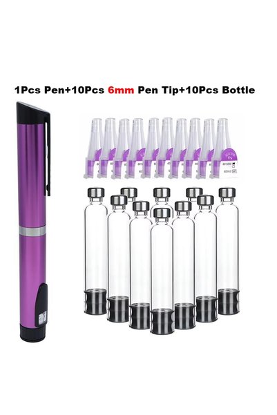 Choice Purple Combo Set V3 Reusable Metal Peptide Pen Adjustable Dose 3ml Car...