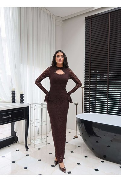 ESRAHELVACI Spanish Sleeve Lace Long Dress