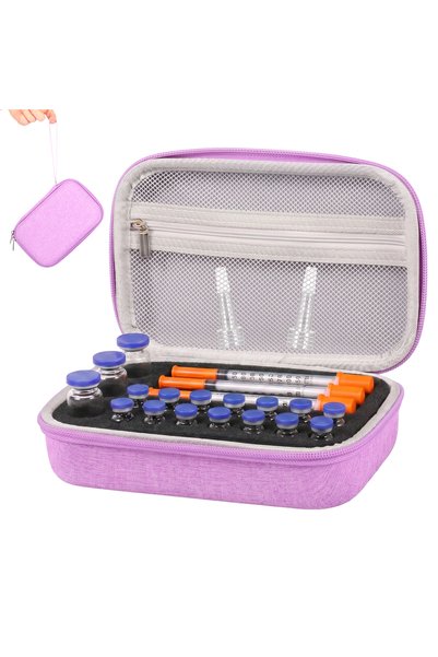 Choice Purple 14 3 Vial Syr Insulin Vial Case 3ml 30ml Portable Medicine Orga...