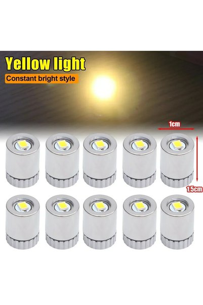 Choice 10 قطع من مصابيح LED الصغيرة باللون الأصفر، 100/10 قطع من المصابيح الص...