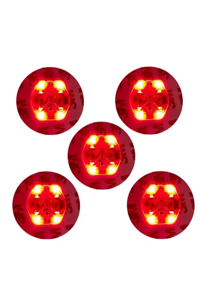 Choice Red 5PCS 60MM-With battery 1-40PCS Battery Powered LED Coaster 3 Modes...