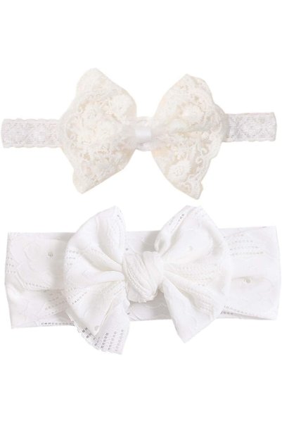 Generic Baby Baptism Headband Lace Bow Headband Christening Headbands with Pe...