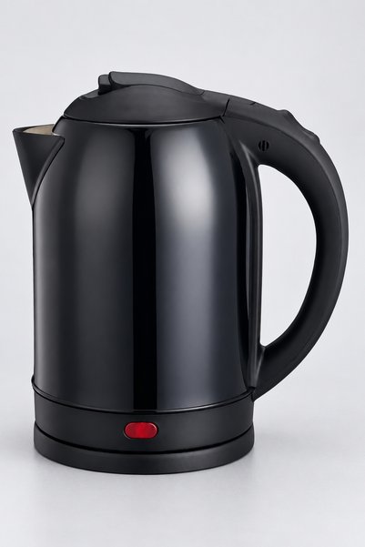 BLACK Fierbător electric pentru apă, Inox și Bază Rotativă, 2 L, 1500 W