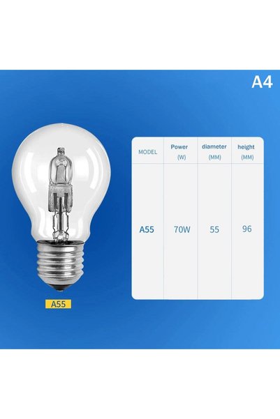 Choice لمبات هالوجين A55 بقوة 70 واط E27 28 واط 42 واط 53 واط 70 واط 100 واط ...