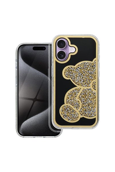 FONIX Husă pentru Apple iPhone 17, Crystal Teddy, design ursuleț, cristale st...