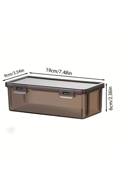 Choice 1pc 1/2/3pcs Transparent Black Storage Box Large-Capacity Storage Box ...