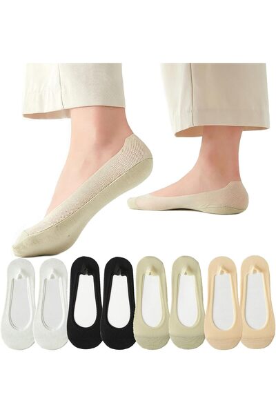 Generic 8 Pairs No Show Backless Socks For Women, Breathable Non-Slip, Low Cu...