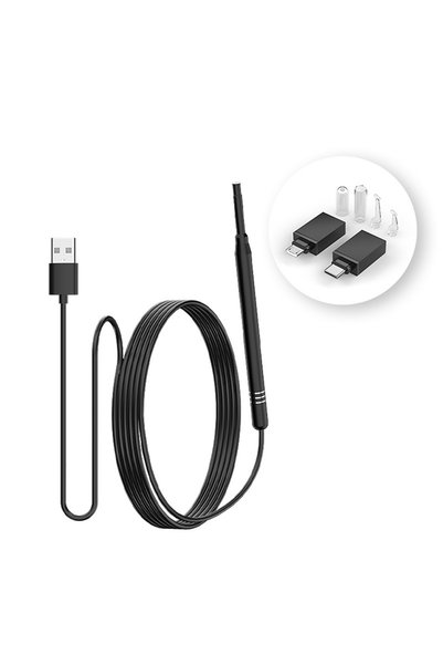 Choice Black 5.5mm TYPE-C Otoscope Camera USB C Ear Cleaning Endoscope Micro ...