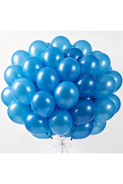 Generic 10 بوصة، عبوة من 100 بالون لاتكس سميك باللون الأزرق المطفي، مناسبة لأ...