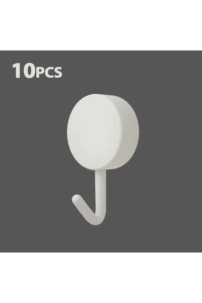 Choice White-10pcs 5/10PCS Self Adhesive Wall Hook Strong Without Drilling Cl...