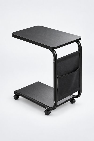 BLACK Măsuță Cafea/Laptop Portabilă Roți Negru 40*30*60cm 1.85kg BLACK, MCafe...