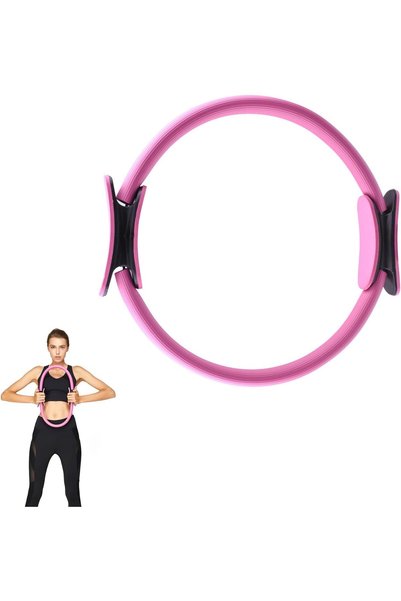 Generic Pilates Ring, Multifunction Fitness Magic Circle with 2 Non-slip Hand...