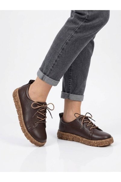 AĞCA AYAKKABI Women's Lace-Up Thick Sole Casual Shoes