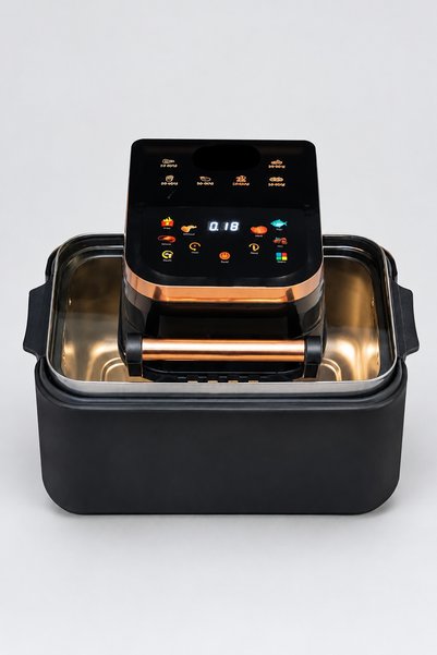 BLACK Friteuză cu aer cald, Negru-Auriu, Multifuncțional, Display LED, 2500 W...